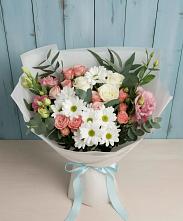 Букет цветов из:  Розы, Лизиантусы и Хризантемы #REPLACE_PRED# Семено-Александровке