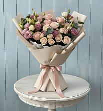 Букет цветов из:  Розы и Лизиантусы #REPLACE_PRED# Семено-Александровке