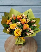 Букет цветов из:  Альстромерии и Розы в Семено-Александровке