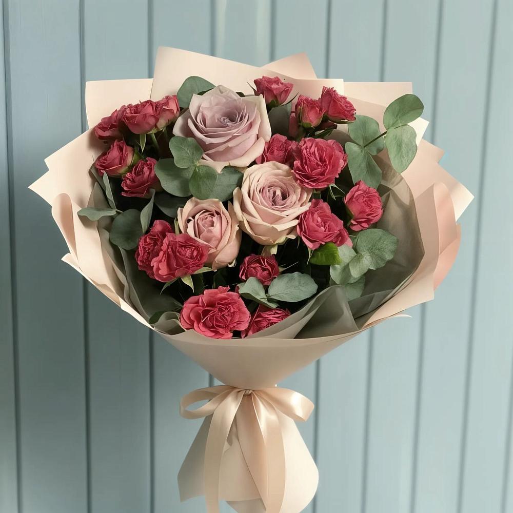 Букет цветов из: Гвоздики и Розы в Семено-Александровке