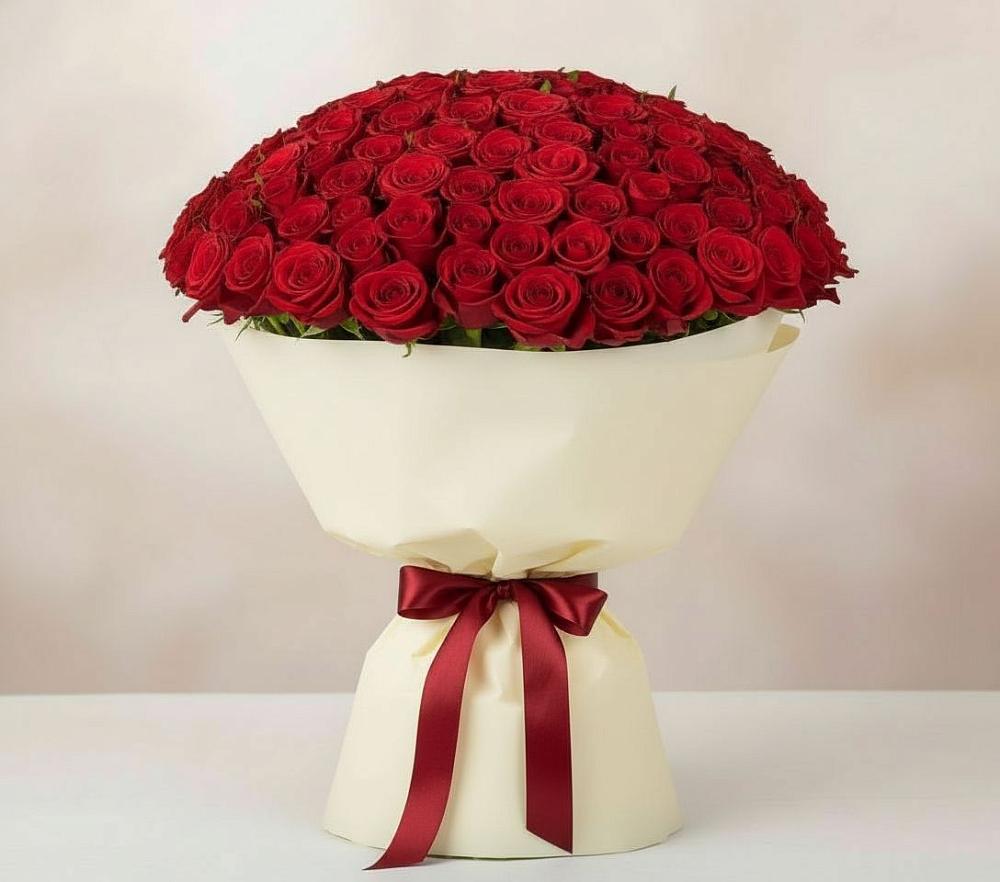 Букет 101 Красная роза Милано в Семено-Александровке