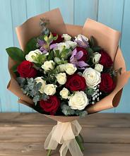 Букет цветов из:  Розы и Альстромерии #REPLACE_PRED# Семено-Александровке