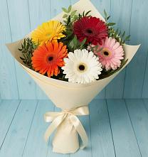 Букет цветов из:  Герберы #REPLACE_PRED# Семено-Александровке