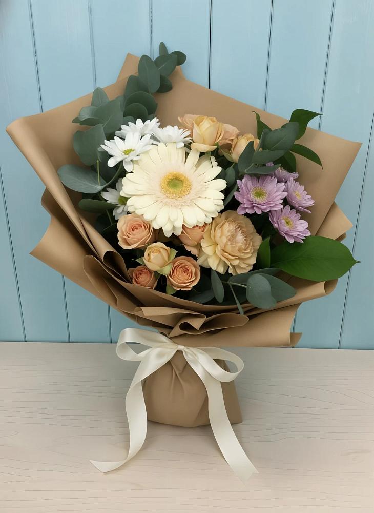 Букет цветов из: Герберы и Хризантемы в Семено-Александровке