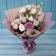 Букет цветов из:  Розы и Лизиантусы в Семено-Александровке