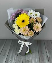 Букет цветов из:  Розы, Герберы и Хризантемы #REPLACE_PRED# Семено-Александровке