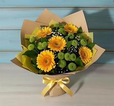 Букет цветов из:  Герберы и Хризантемы в Семено-Александровке