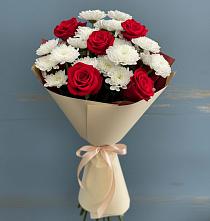 Букет цветов из:  Розы и Хризантемы в Семено-Александровке
