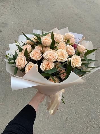 Букет Кремовые розы Латте в Семено-Александровке