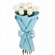 Букет 7 белых роз Проуд в Семено-Александровке