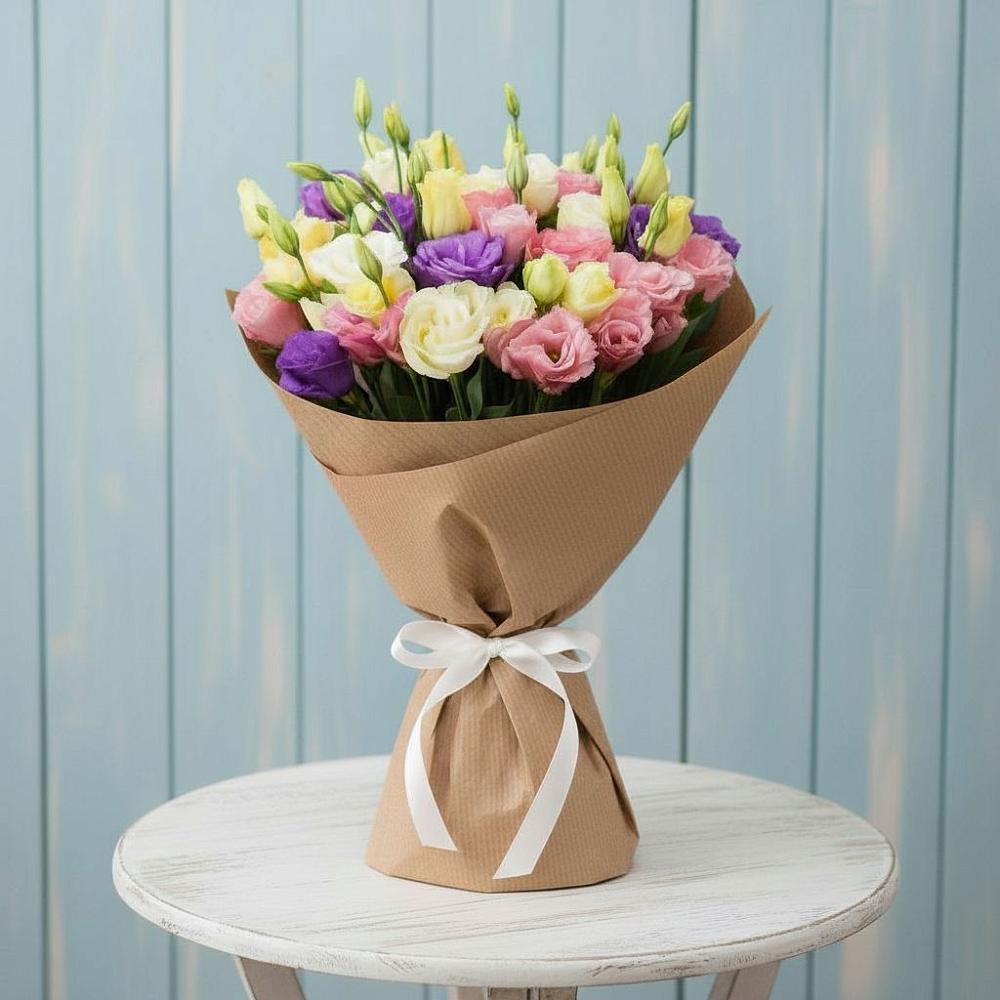 Букет цветов из: Лизиантусы в Семено-Александровке