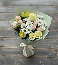Букет цветов из:  Альстромерии, Розы и Хризантемы #REPLACE_PRED# Семено-Александровке