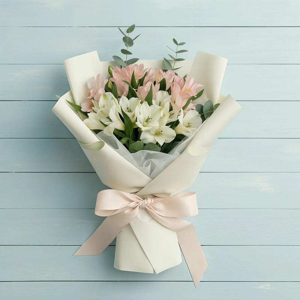 Букет цветов из: Альстромерии в Семено-Александровке