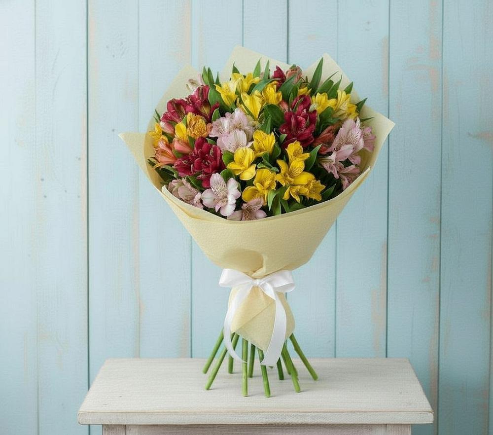 Букет цветов из: Альстромерии в Семено-Александровке