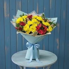 Букет цветов из:  Альстромерии и Хризантемы в Семено-Александровке