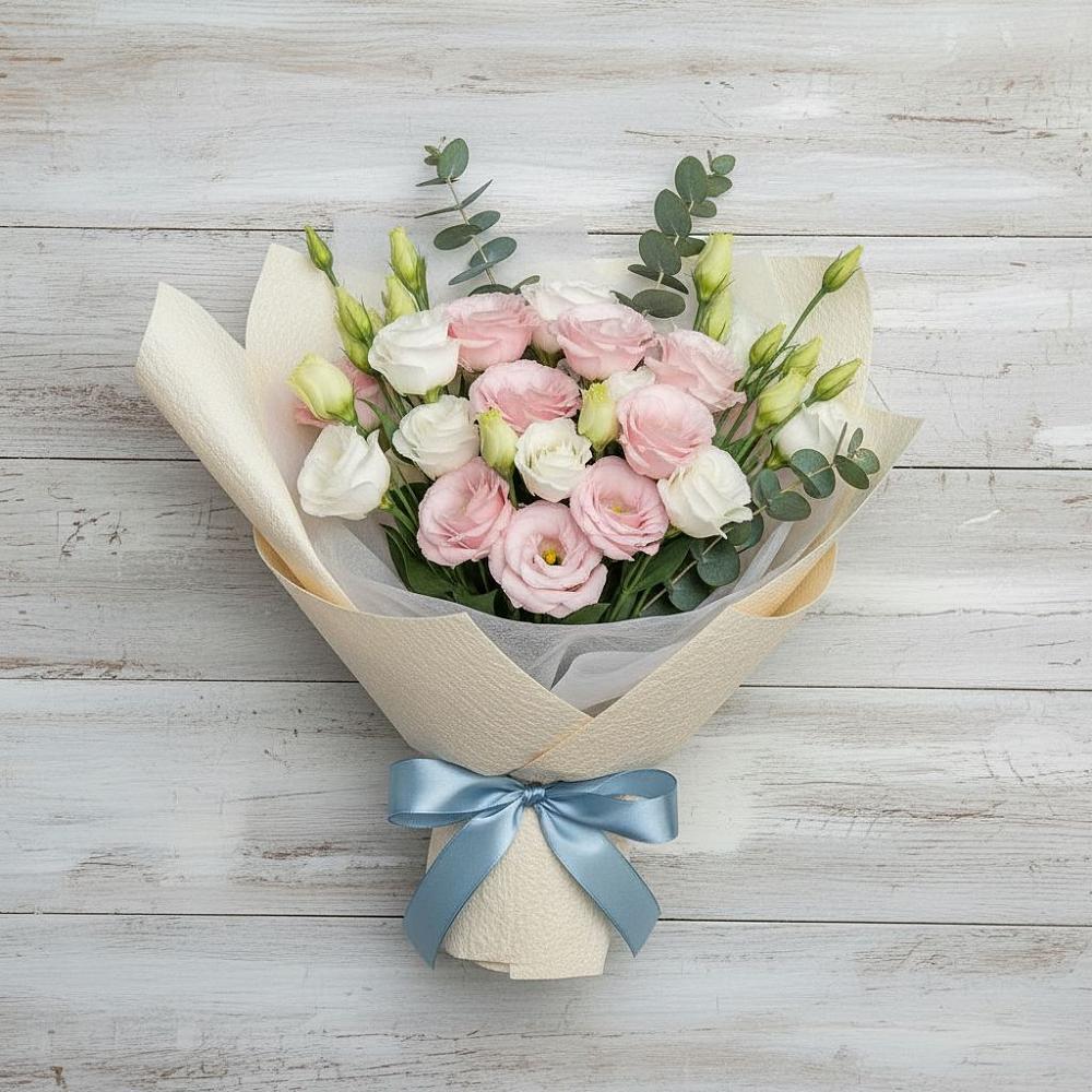 Букет цветов из: Лизиантусы в Семено-Александровке